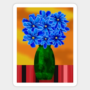 Vase of Blue Flowers Magnet